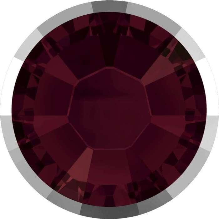 2088/I Swarovski Burgundy Light Chrome RG Backing Rimmed - OceanNailSupply