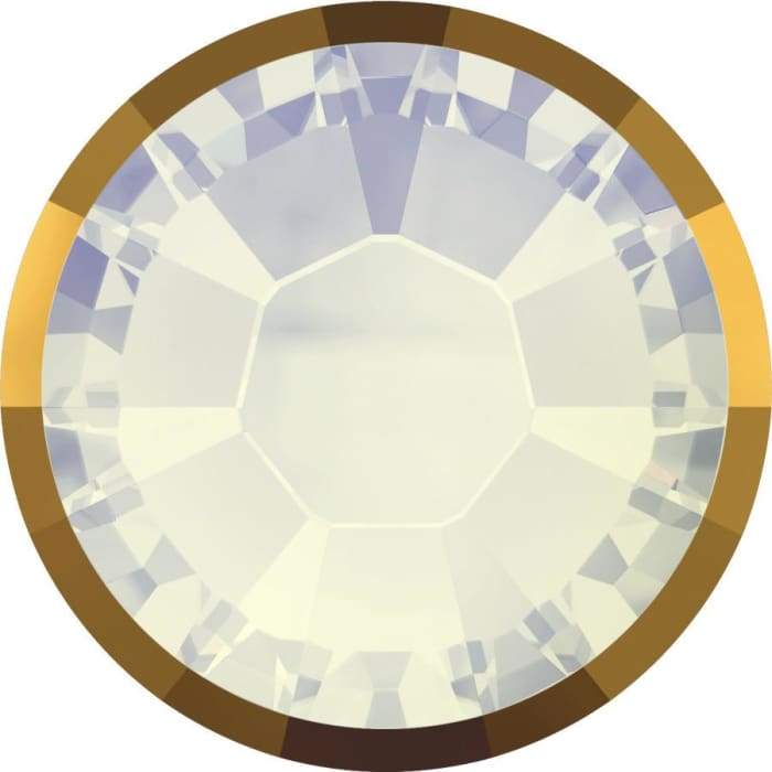 2088/I Swarovski White Opal Dorado Rimmed - OceanNailSupply
