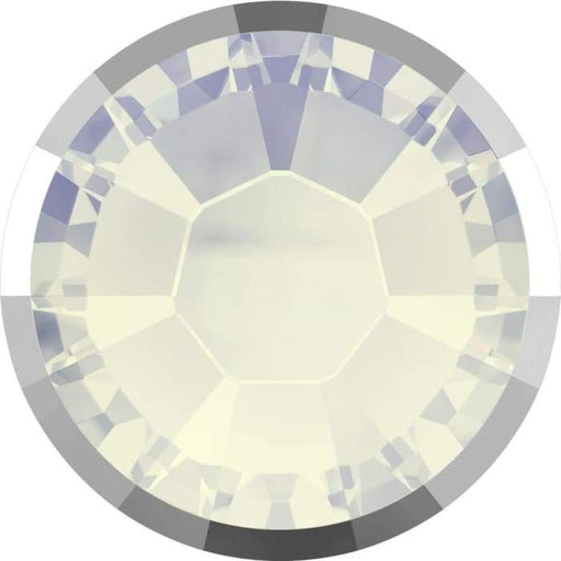 2088/I Swarovski White Opal Light Chrome Rimmed RG Backing - OceanNailSupply
