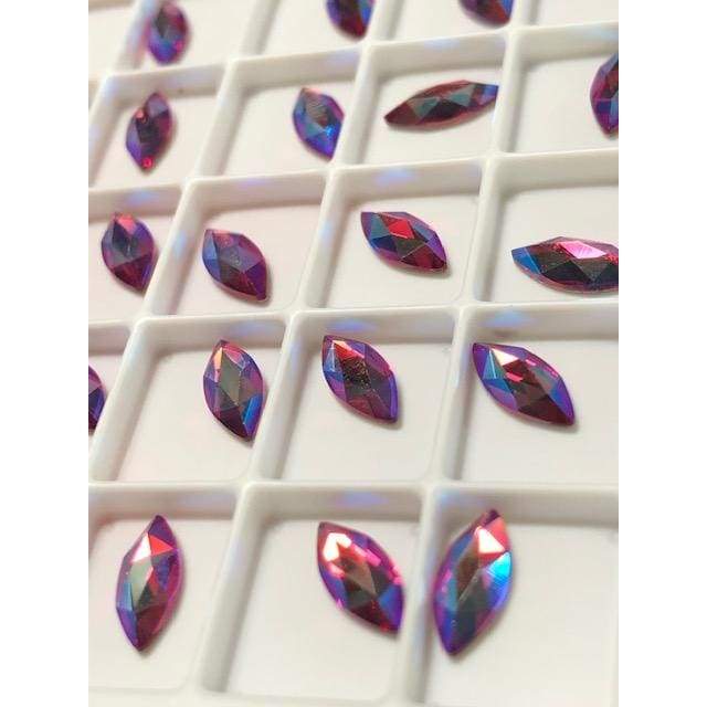 2201 Swarovski Marquise Fuchsia Shimmer - OceanNailSupply