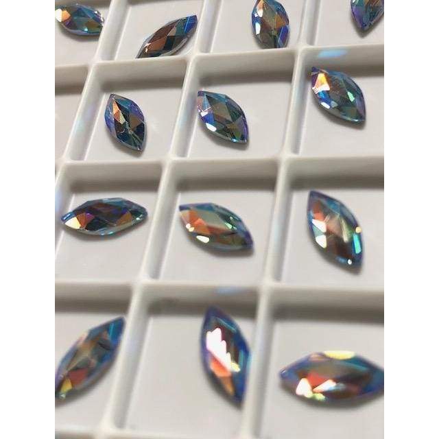2201 Swarovski Marquise Light Sapphire Shimmer - OceanNailSupply