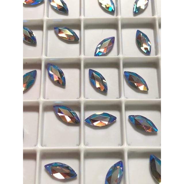 2201 Swarovski Marquise Light Sapphire Shimmer - OceanNailSupply
