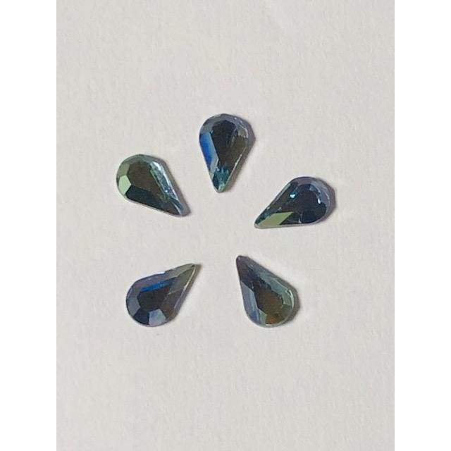 2300 Swarovski Teardrop Provence Lavender Chrysolite Blend - OceanNailSupply