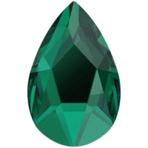 2303 Swarovski Pear Emerald - OceanNailSupply