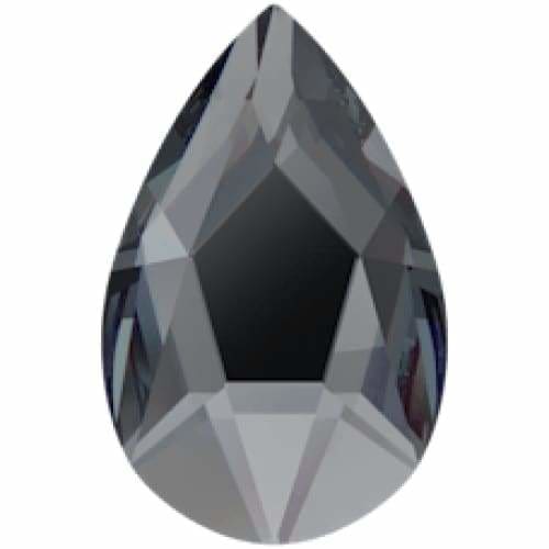2303 Swarovski Pear Graphite Flatback - OceanNailSupply