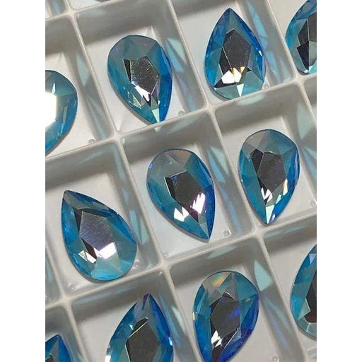 2303 Swarovski Pear Light Sapphire Shimmer - OceanNailSupply
