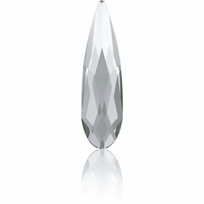 2304 Swarovski Raindrop Crystal Clear Flatback - OceanNailSupply