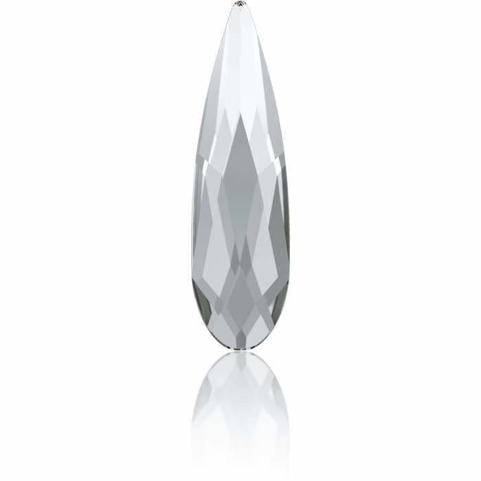 2304 Swarovski Raindrop Flatback Crystal Clear - OceanNailSupply