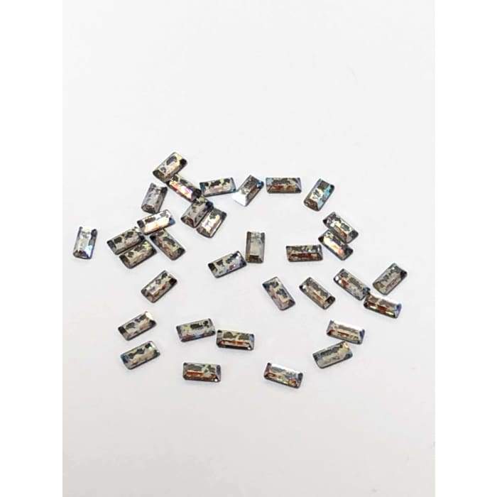 2510 Swarovski Baguette White Patina - OceanNailSupply
