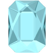 2602 Swarovski Emerald Cut Aquamarine - OceanNailSupply