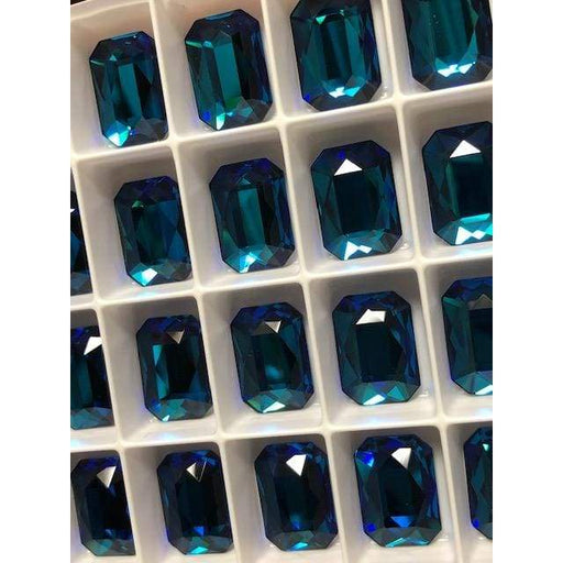 2602 Swarovski Emerald Cut Bermuda Blue - OceanNailSupply