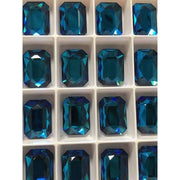 2602 Swarovski Emerald Cut Bermuda Blue - OceanNailSupply