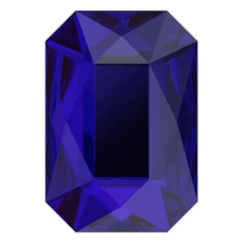 2602 Swarovski Emerald Cut Cobalt Flatback - OceanNailSupply
