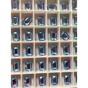 2602 Swarovski Emerald Cut Fuchsia Shimmer - OceanNailSupply