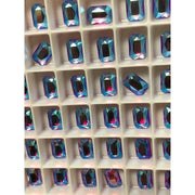 2602 Swarovski Emerald Cut Fuchsia Shimmer - OceanNailSupply
