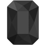 2602 Swarovski Emerald Cut Jet - OceanNailSupply