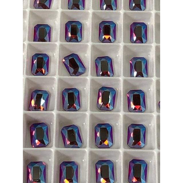 2602 Swarovski Emerald Cut Light Siam Shimmer - OceanNailSupply