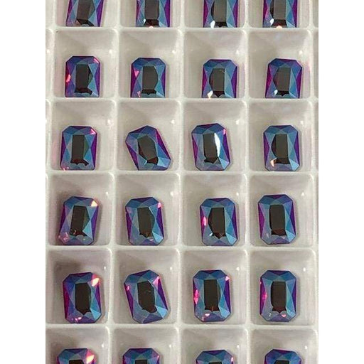2602 Swarovski Emerald Cut Light Siam Shimmer - OceanNailSupply