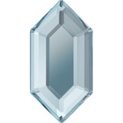 2776 Swarovski Elongated Hexagon Aquamarine - OceanNailSupply