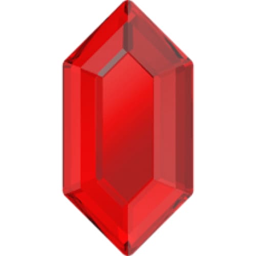 2776 Swarovski Elongated Hexagon Light Siam - OceanNailSupply