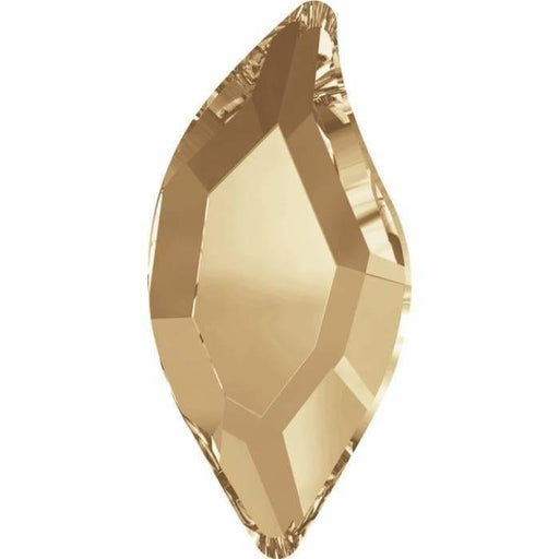 2797 Swarovski Diamond Leaf Golden Shadow Flatback - OceanNailSupply