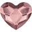 2808 Swarovski Heart Antique Pink Flatback HF - 10 mm 2pcs - OceanNailSupply