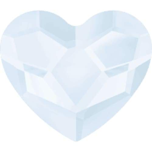 2808 Swarovski Heart Powder Blue Flatback - OceanNailSupply