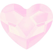 2808 Swarovski Heart Powder Rose Flatback - OceanNailSupply