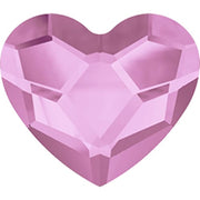2808 Swarovski Heart Rosaline Flatback - OceanNailSupply