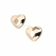 2808 Swarovski Heart Rose Gold Flatback - OceanNailSupply