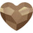 2808 Swarovski Heart Rose Gold Flatback - OceanNailSupply