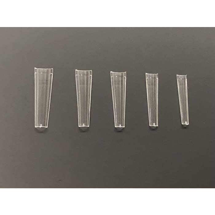3XL Coffin Normal Nail Tips - Clear - OceanNailSupply