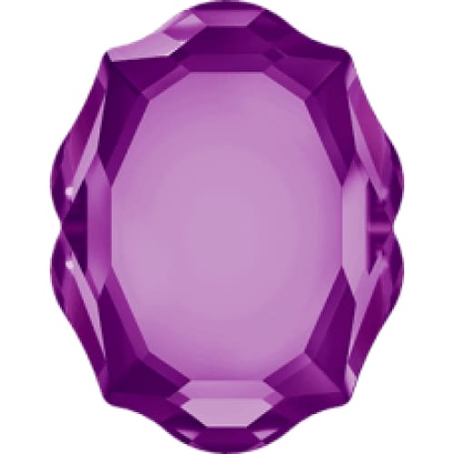 4142 Swarovski Baroque Mirror Amethys 10 x 8 mm 3pcs - OceanNailSupply