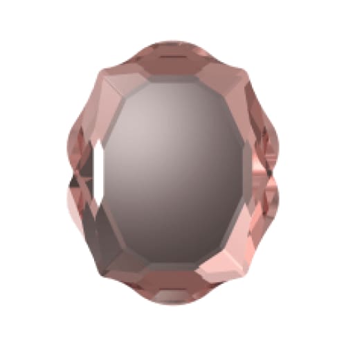 4142 Swarovski Baroque Mirror Blush Rose 10 x 8 mm 3pcs - OceanNailSupply