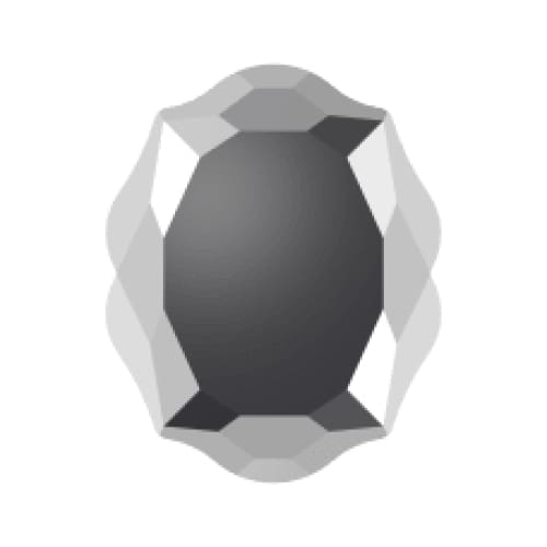 4142 Swarovski Baroque Mirror Light Chrome 10 x 8 mm 3pcs - OceanNailSupply