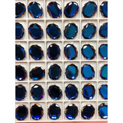 4142 Swarovski Baroque Mirror Meridian Blue 10 x 8 mm 3 pcs - OceanNailSupply