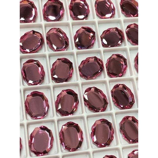 4142 Swarovski Baroque Mirror Rose 10 x 8 mm 3pcs - OceanNailSupply