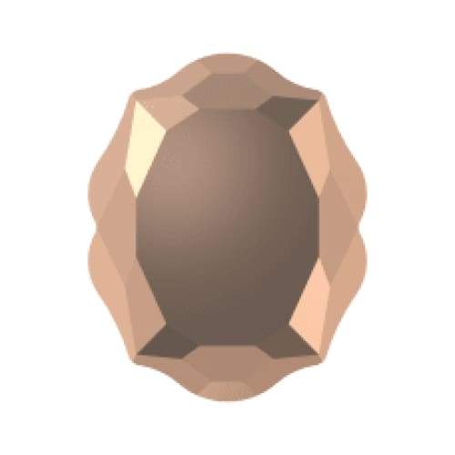 4142 Swarovski Baroque Mirror Rose Gold 10 x 8 mm 3pcs - OceanNailSupply