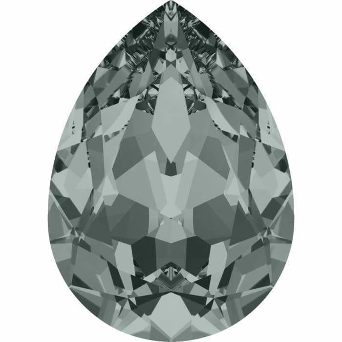 4320 Swarovski Pear Black Diamond Fancy - OceanNailSupply