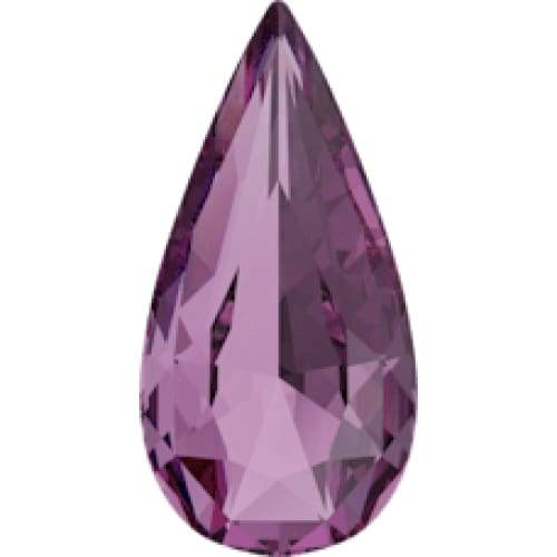 4322 Swarovski Long Pear Amethyst Fancy - OceanNailSupply