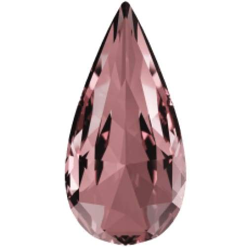 4322 Swarovski Long Pear Antique PInk Fancy - OceanNailSupply