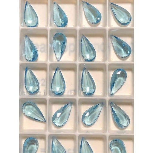 4322 Swarovski Long Pear Aquamarine Diamond Touch Light - OceanNailSupply