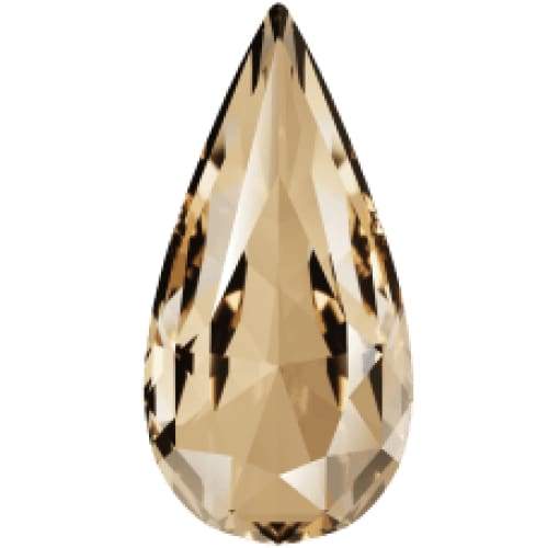 4322 Swarovski Long Pear Light Colorado Topaz - OceanNailSupply