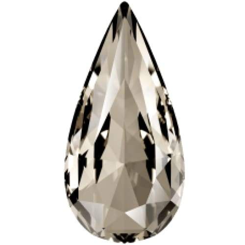 4322 Swarovski Long Pear Silver Shade Fancy - OceanNailSupply
