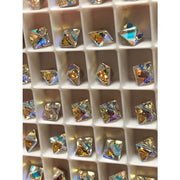 4418 Swarovski Pointy Pyramid Shimmer FS - OceanNailSupply