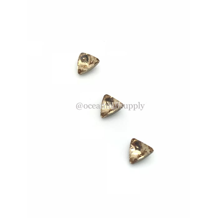 4704 Swarovski Mini Triangle Fancy Light Colorado Topaz - OceanNailSupply