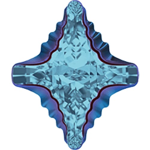 4927 Swarovski Rhombus Tribe Aquamarine/Metallic Blue Z FS - OceanNailSupply