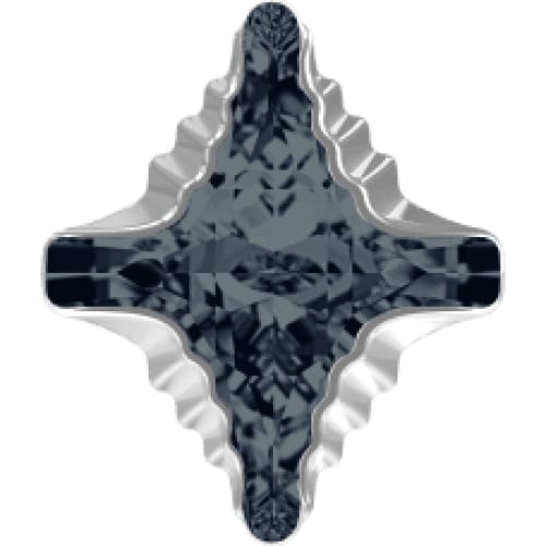 4927 Swarovski Rhombus Tribe Graphite/Light Chrime Z FS - OceanNailSupply