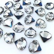 4928 Swarovski Tilted Chaton Bermuda Metallic Blue Z - OceanNailSupply