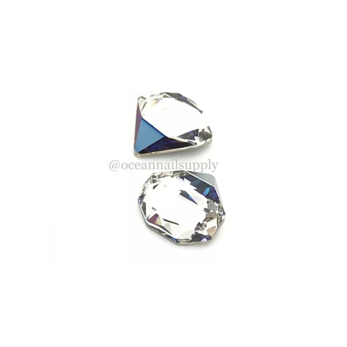 4928 Swarovski Tilted Chaton Bermuda Metallic Blue Z - OceanNailSupply